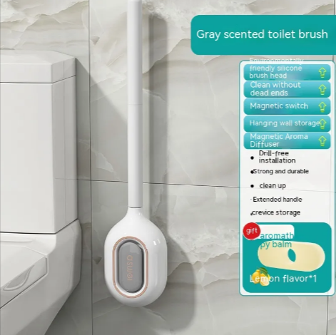 Wall-Mounted Silicone Toilet Brush