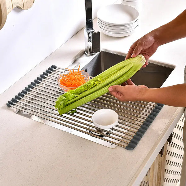 Roll-Up Over-Sink Drying Rack