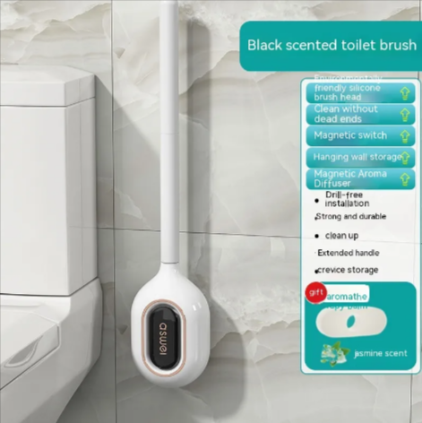 Wall-Mounted Silicone Toilet Brush