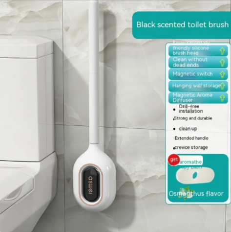 Wall-Mounted Silicone Toilet Brush