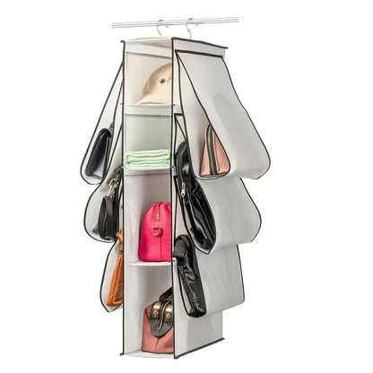 Hanging Handbag Organiser (10 Pockets)