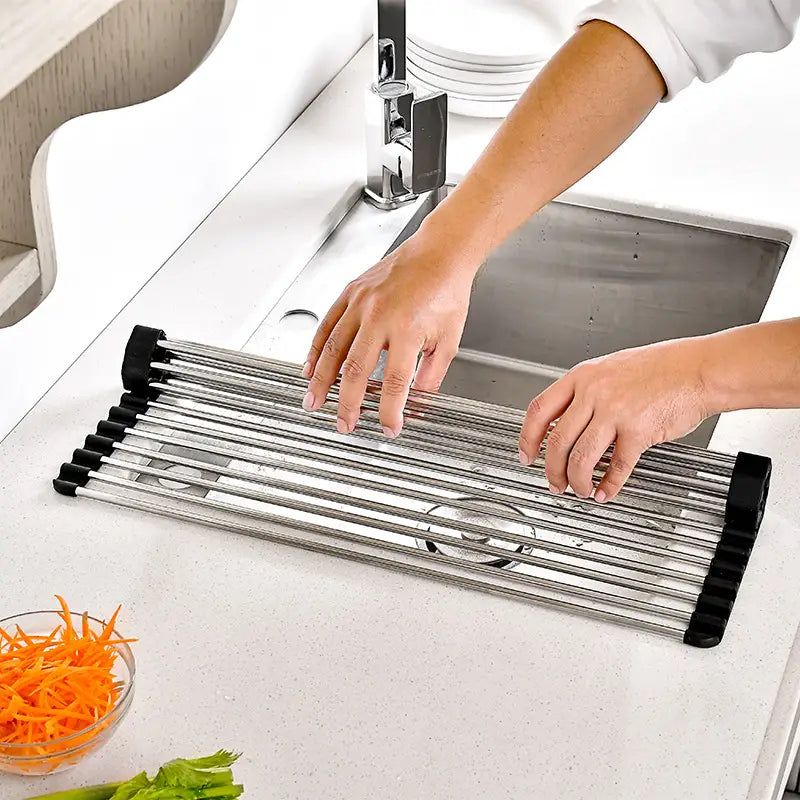Roll-Up Over-Sink Drying Rack