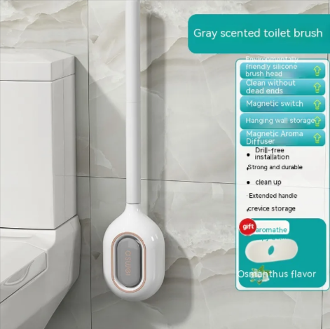Wall-Mounted Silicone Toilet Brush