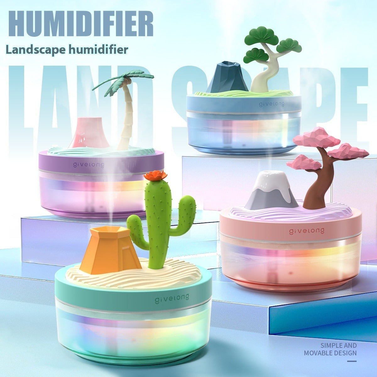 USB Desktop Humidifier with Night Light