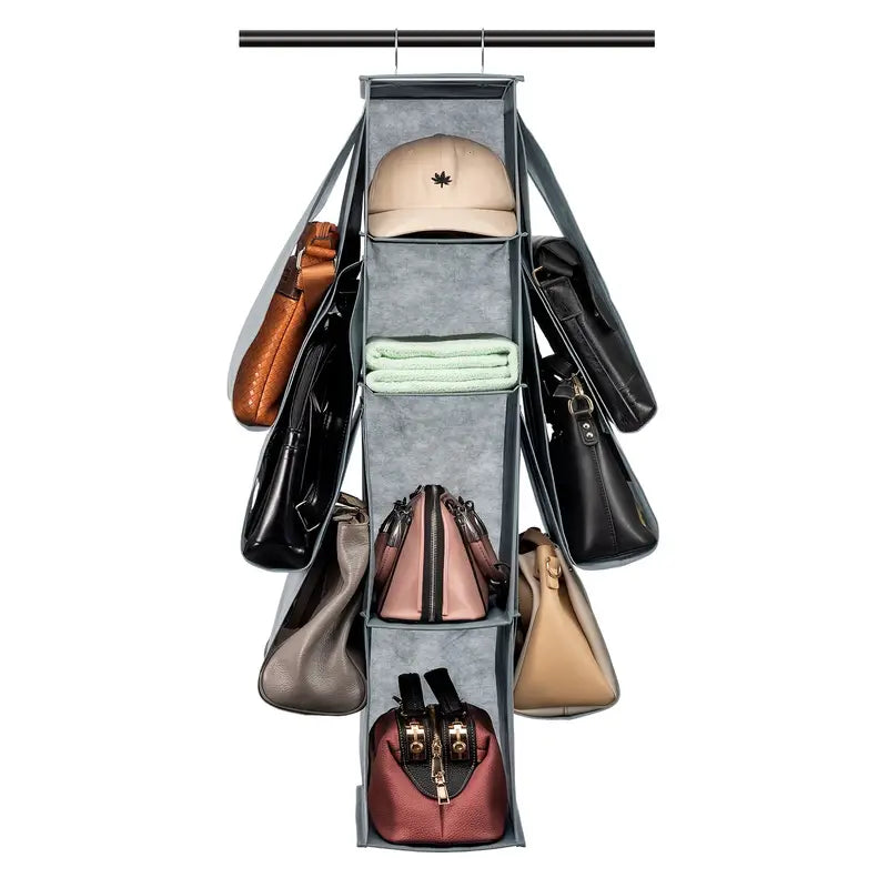 Hanging Handbag Organiser (10 Pockets)