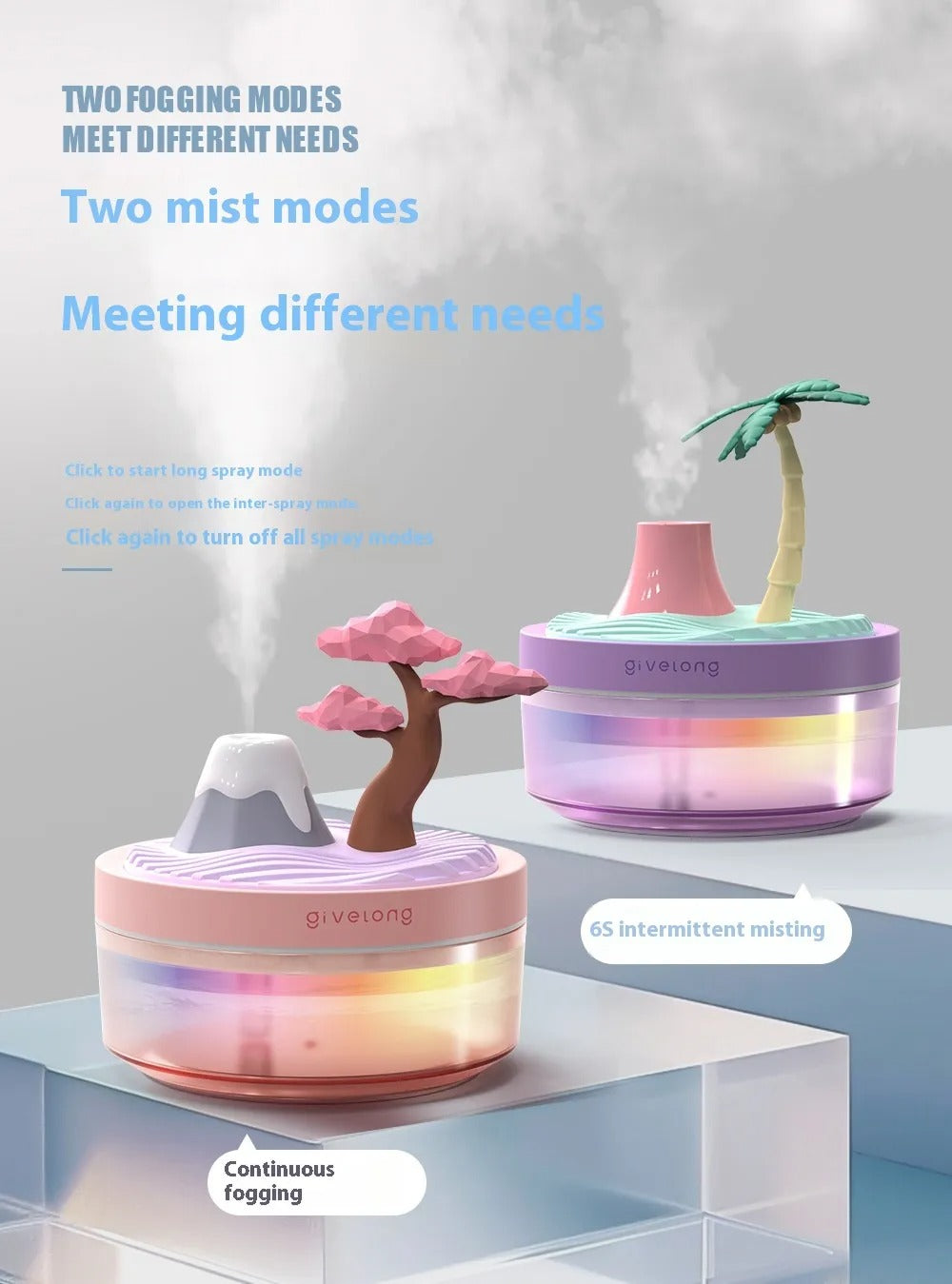 USB Desktop Humidifier with Night Light