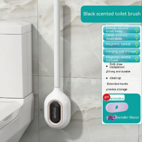 Wall-Mounted Silicone Toilet Brush
